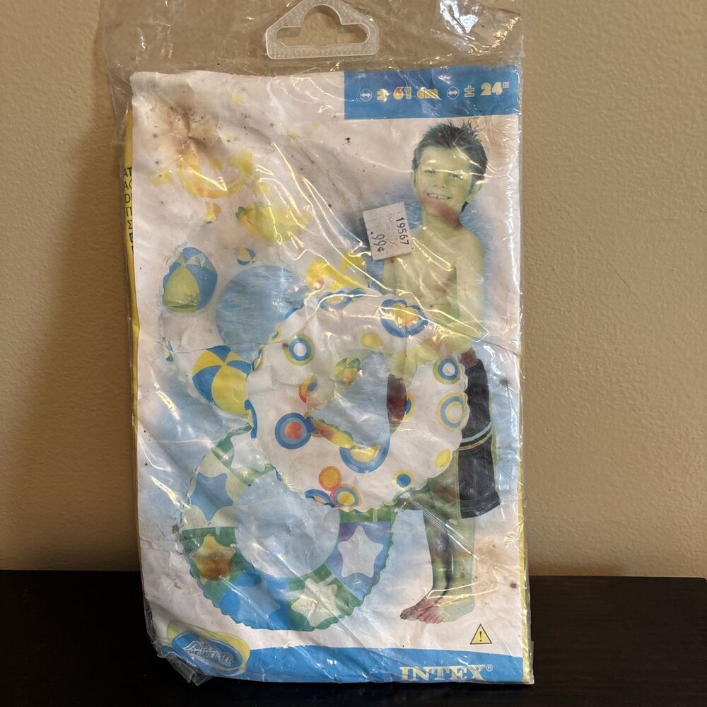 Intex The Wet Set Swim Ring -Print Pool Float  24” Vintage 2003 New #59241